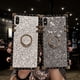 thumbnail image 2 of Estuche para teléfono con soporte de anillo con taladro brillante para iPhone 15, estuche cuadrado a prueba de golpes de marca de moda, accesorios para teléfono, 2 of 6