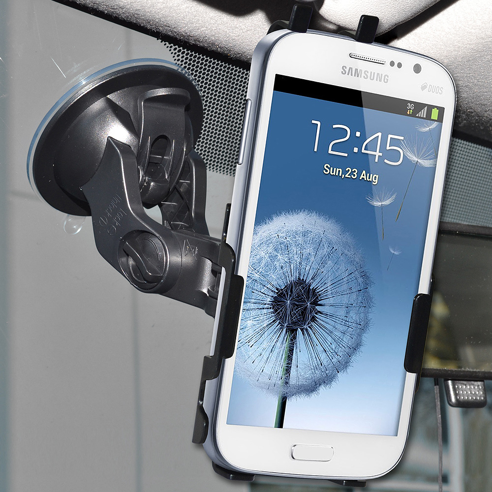 Samsung GALAXY Grand Car Mount Holder, 3 in 1 Slim Non Slip Suction Cup Windshield, Dashboard or