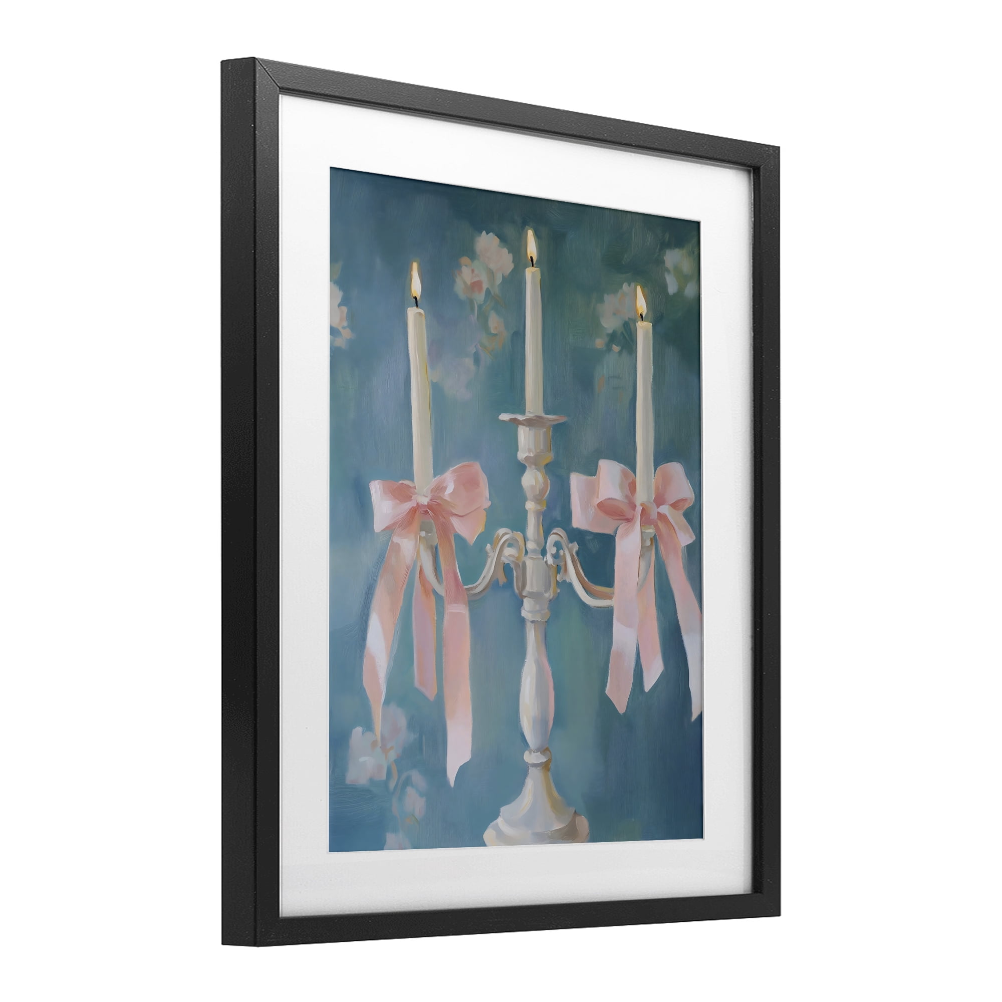 Stupell Industries Elegant Coquette Candelabra Black Framed Print Under Glass, design by The Prints Vibe