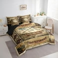 thumbnail image 3 of jejeloiu Lake House 7pcs Bedding Comforter Set,Rustic Bohemian Style Queen Bedding Sets,Brown Beige Queen Sheet Sets For Boys Teens,Luxury Bedroom Decor Reversible, 3 of 8