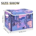 thumbnail image 5 of Yayeee Collapsible Cube Storage Bin with Lid Fabric Closet Decorative Basket with Handles, Cat Walking in Street, 5 of 7