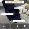 thumbnail image 4 of CoSoTower Push Back Recliner Chair, Vibration Massage Recliner for Living Room with Extendable Footrest, Remote, Pocket, Blue, 4 of 7