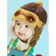 thumbnail image 3 of Kids Toddler Baby Girls Boys Woolen Winter Warm Pilot Caps Earflap Hats, 3 of 4