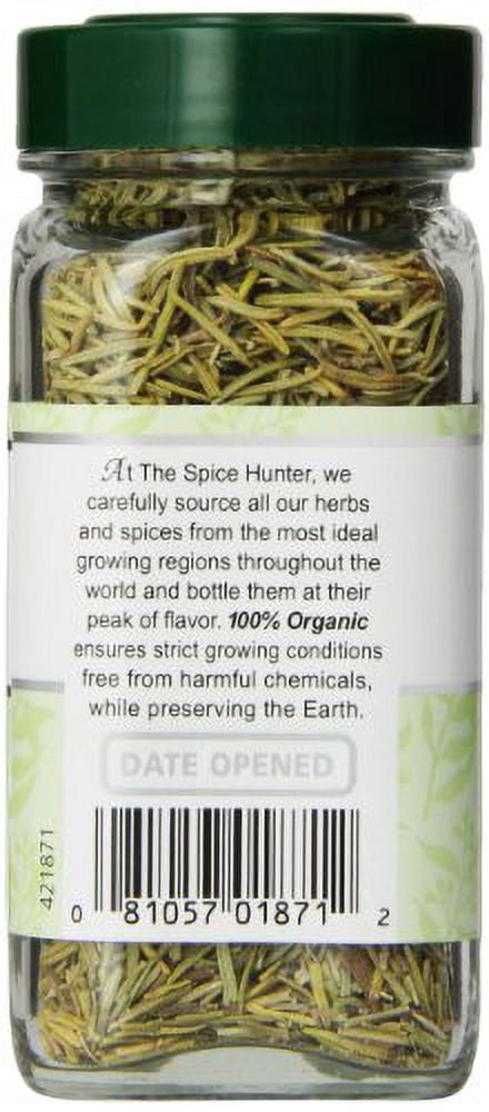 Spice Hunter 100% Organic Spice - Rosemary - Case Of 6 - .6 Oz