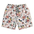 thumbnail image 3 of Uemuo Rose Flowers Pattern Men's Swim Trunks Hawaiian Beach Bathing Suit Swimsuits Beach Quick-Dry Shorts with Pockets-Medium, 3 of 9