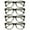 Leopard*4, variant on WEMOOTANTS 4 Pack Reading Glasses  4.0 for Women Men, Large Square Readers 400 Mens Black Reader Glasses