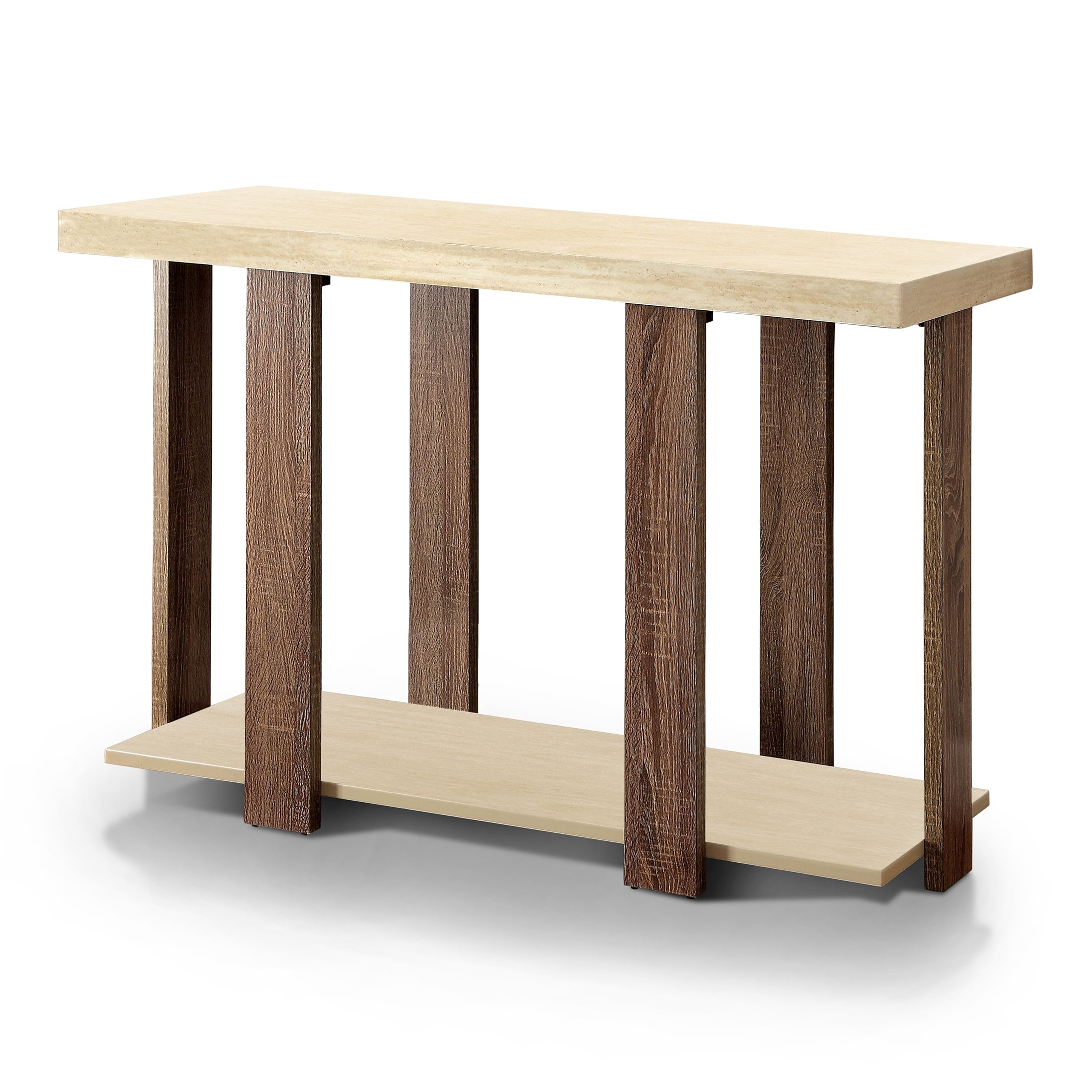 Furniture of America Rankin 1-Shelf Console Table, Light Oak