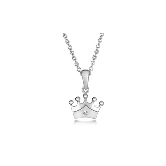Natalia Drake Diamond Accent Crown Necklace in Sterling Silver