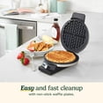 thumbnail image 3 of Waffle Maker, 1250W Round Classic Waffle Iron, 5-Setting Adjustable Browning Control,Brushed Stainless, 3 of 6