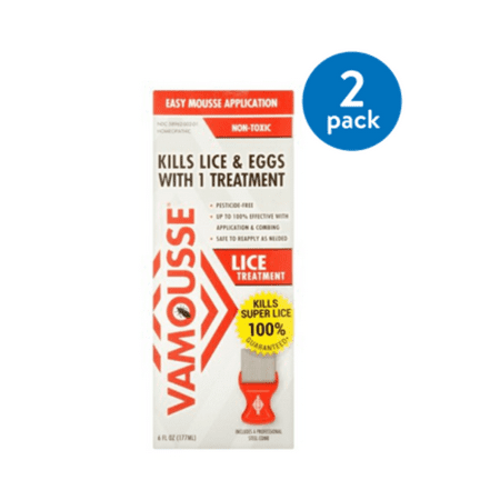(2 Pack) Vamousse Head Lice Treatment, 6 Oz (The Best Head Lice Treatment)