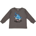 thumbnail image 3 of Inktastic Cute Whale Shark Says Hello Boys or Girls Long Sleeve Toddler T-Shirt, 3 of 5