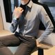 thumbnail image 4 of Camisa y blusa de manga larga a rayas para hombre, estilo empresarial, elegante, informal, de seda asiática, venta al por mayor, 4 of 5