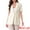 Beige, variant on DARING DIVA Short Sleeve Button Down Lapel Blazer S Beige