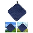 thumbnail image 2 of facefd 30x30cm Microfiber Golf Towel Sweat-absorbent Wiping Cloth Sports Golf Towels Dark Blue, 2 of 8