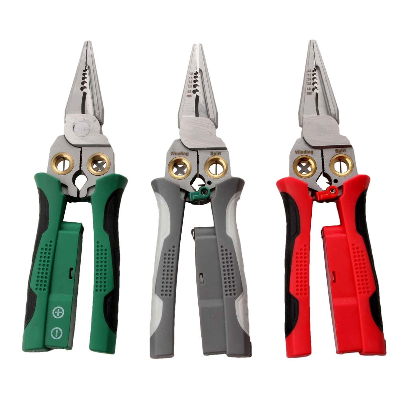 Sylvtty Wire Stripper with Voltage Tester Non Slip Handle Ergonomic Design Multi function Electric Wire Cutter Cable Stripping Tool