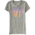 thumbnail image 1 of Aeropostale - Camiseta adornada con purpurina Aero-nyc 87 para mujer, gris, extragrande, 1 of 1