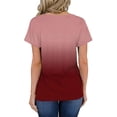 thumbnail image 5 of Homenesgenics Womens Plus Size Tops Breathable Womens Casual Fashion V-Neck Solid Color Loose Short-Sleeved T-Shirt, 5 of 5