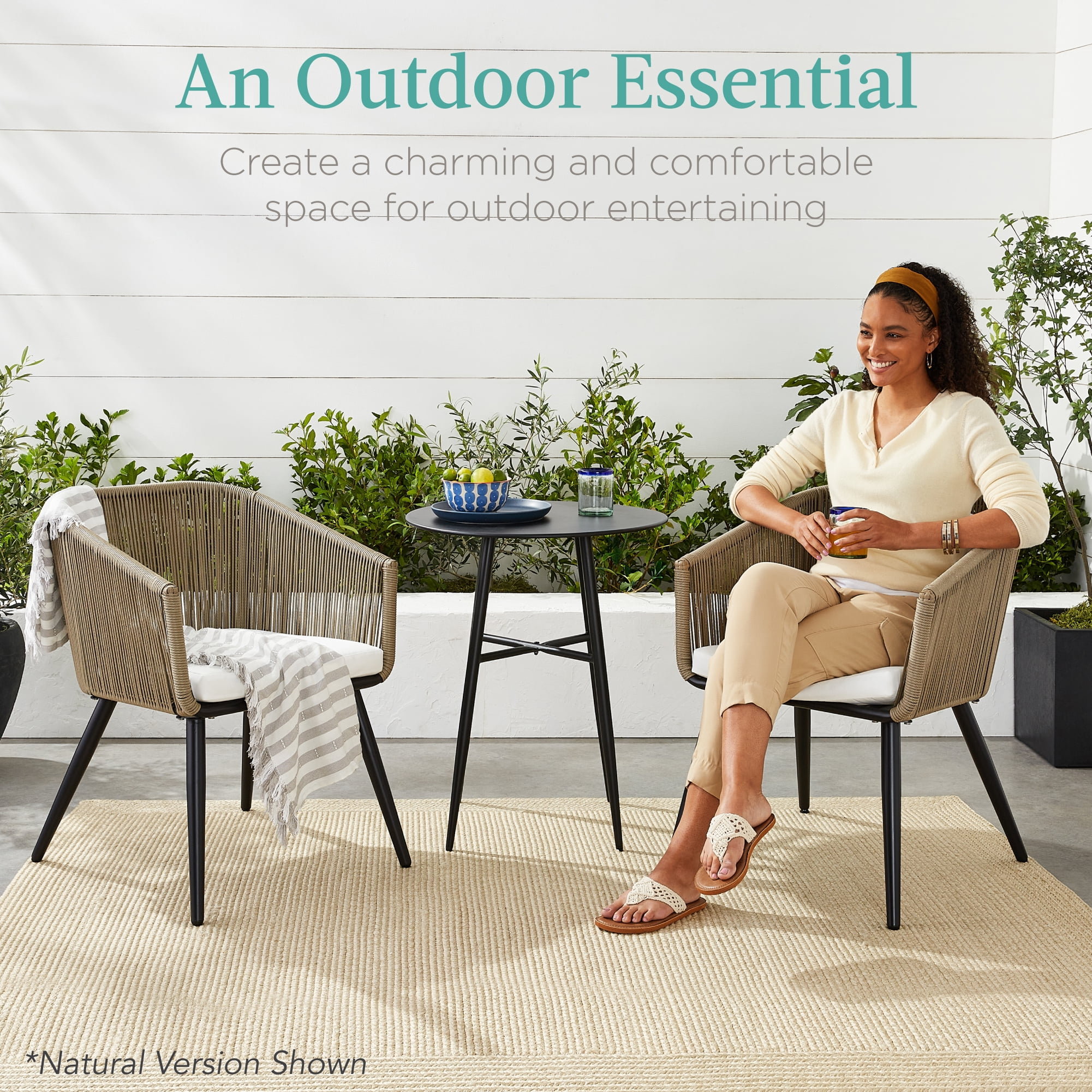 Best Choice Products Set of 2 Outdoor Patio Dining Chairs Woven Wicker Seating 250lb Capacity - Gray/Black