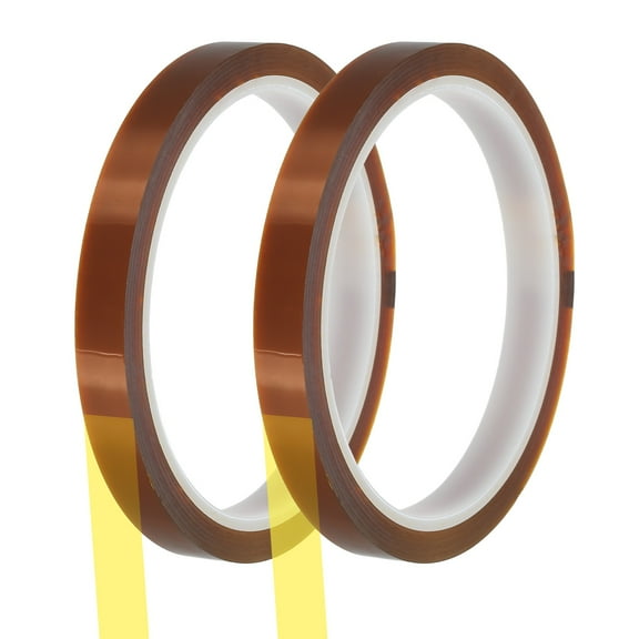 Uxcell PET Heat Tape  High Temp Resistant Transfer Tape for Sublimation PCB Masking Wire Splicing DIY Crafts 10mm x 33m 2 Brown