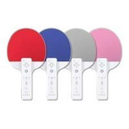 dreamGEAR Table Tennis Party Pack - Ping Pong paddle attachment (pack of 4) - for NINTENDO Wii Remote, Wii Remote Plus, Wii Remote with Wii