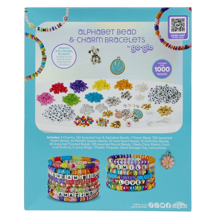 Go Glo Alphabet Bead & Charm Bracelet Kit, 1000+ Pieces photo 2