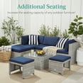 thumbnail image 4 of Best Choice Products Set of 2 Multipurpose Patio Wicker Ottomans w/ Removable Cushions - Gray/Navy, 4 of 8