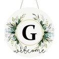 thumbnail image 1 of Easter Clearance Monogram Letter Welcome Sign For Front Door Rustic Green Floral Family Initial House Warming Decor Spring Summer Wooden Wreath Personalized Sign For House Front Porch 12 Inch, 1 of 9