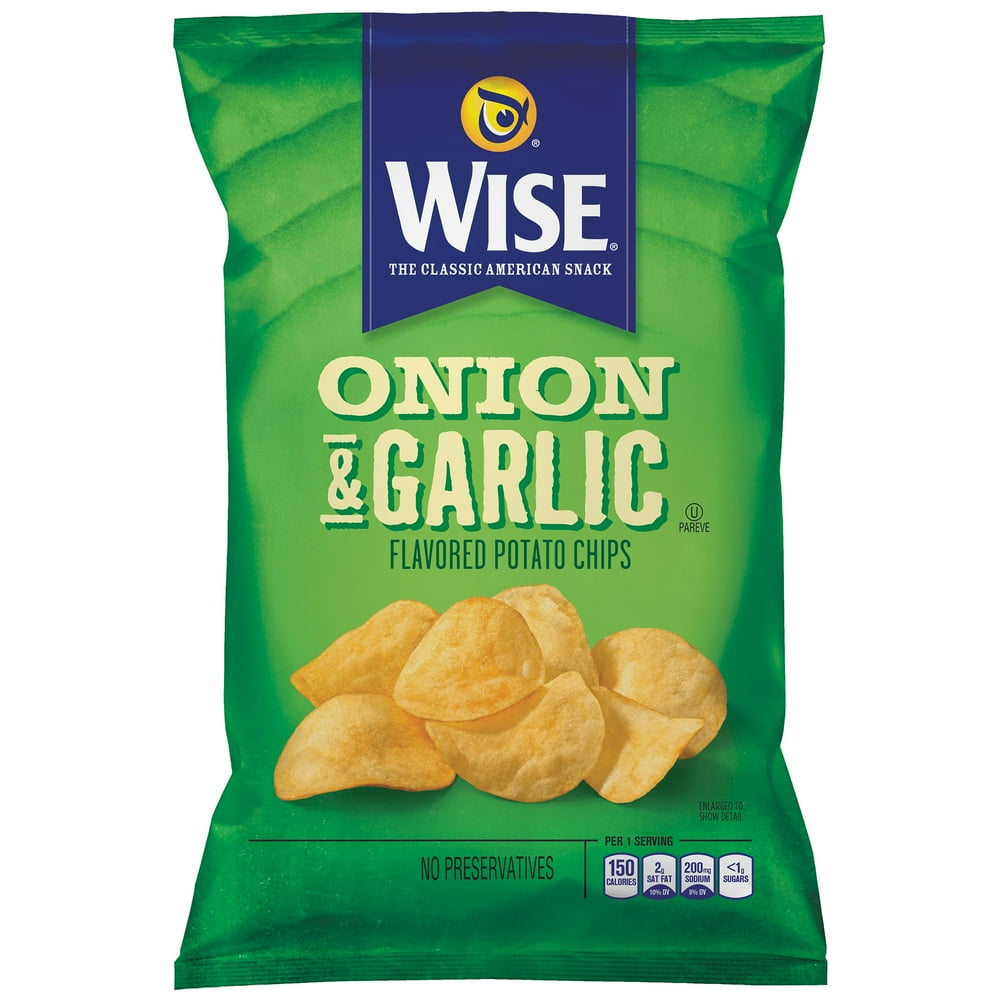 Wise Onion & Garlic Potato Chips, 3.25 Oz.