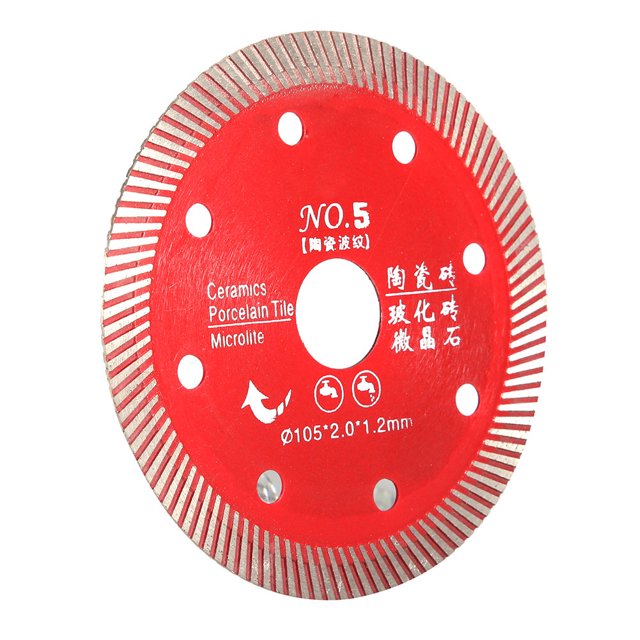 Roue de Coupe Diamant, Lame de Scie à Diamant Rouge Lame Turbo Diamant Roue à Diamant Utilisation Pratique