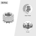 thumbnail image 3 of Uxcell Lot de 50 Écrou K-Lock 3/8 Pouces-16 avec Rondelle Externe, Acier Inoxydable 304 Argent, 3 of 5