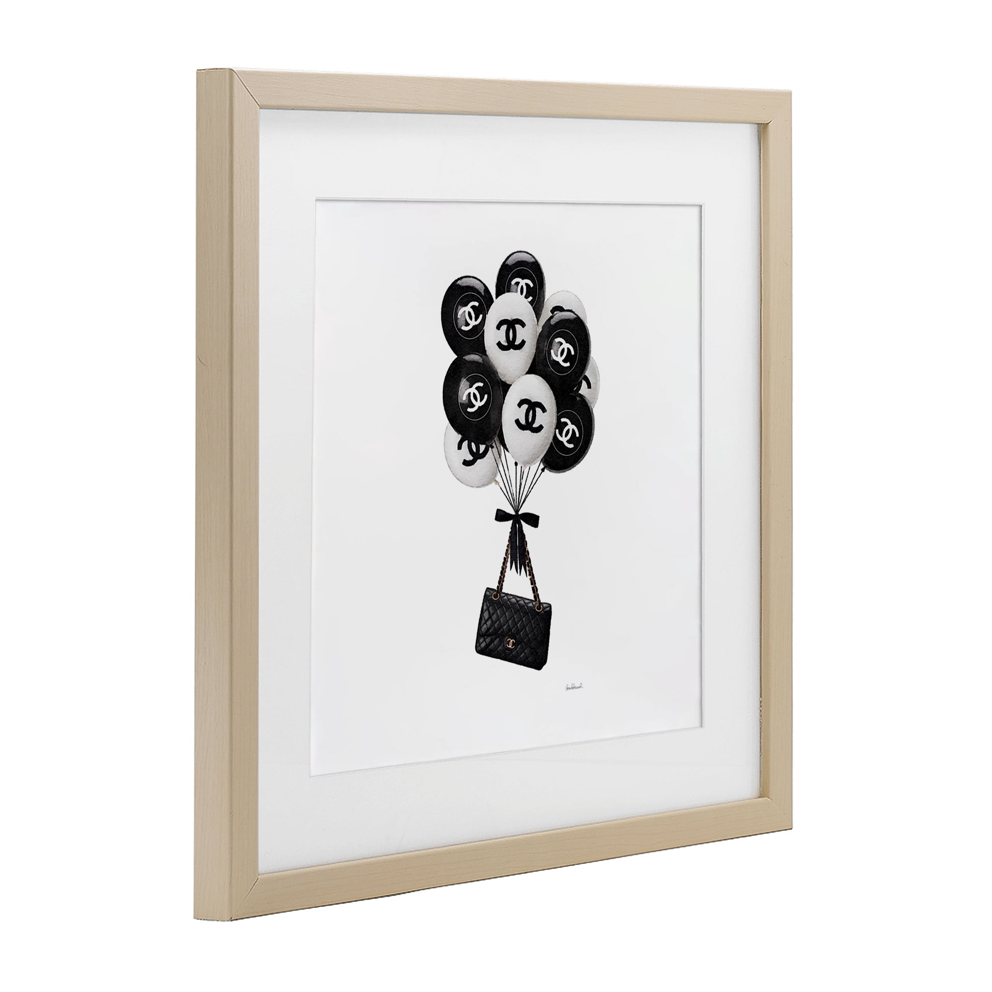 Stupell Industries Chic Balloons & Purse Birch Framed Print Under Glass, design by Amanda Greenwood