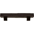 thumbnail image 2 of Ekena Millwork 4"H x 4"D x 60"W Rough Sawn Faux Wood Fireplace Mantel Kit w/ Ashford Corbels, Premium Cherry, 2 of 10