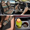 thumbnail image 4 of KUIFORTI Aztec Tribe Automobile Seat Cover Sets Comfortable Set of 14 Full Set Car Accessories Lanyard Keychain Holder Fit Most Cars, Truck, Suv, or Van Breathable Elastic Fabrics, 4 of 7