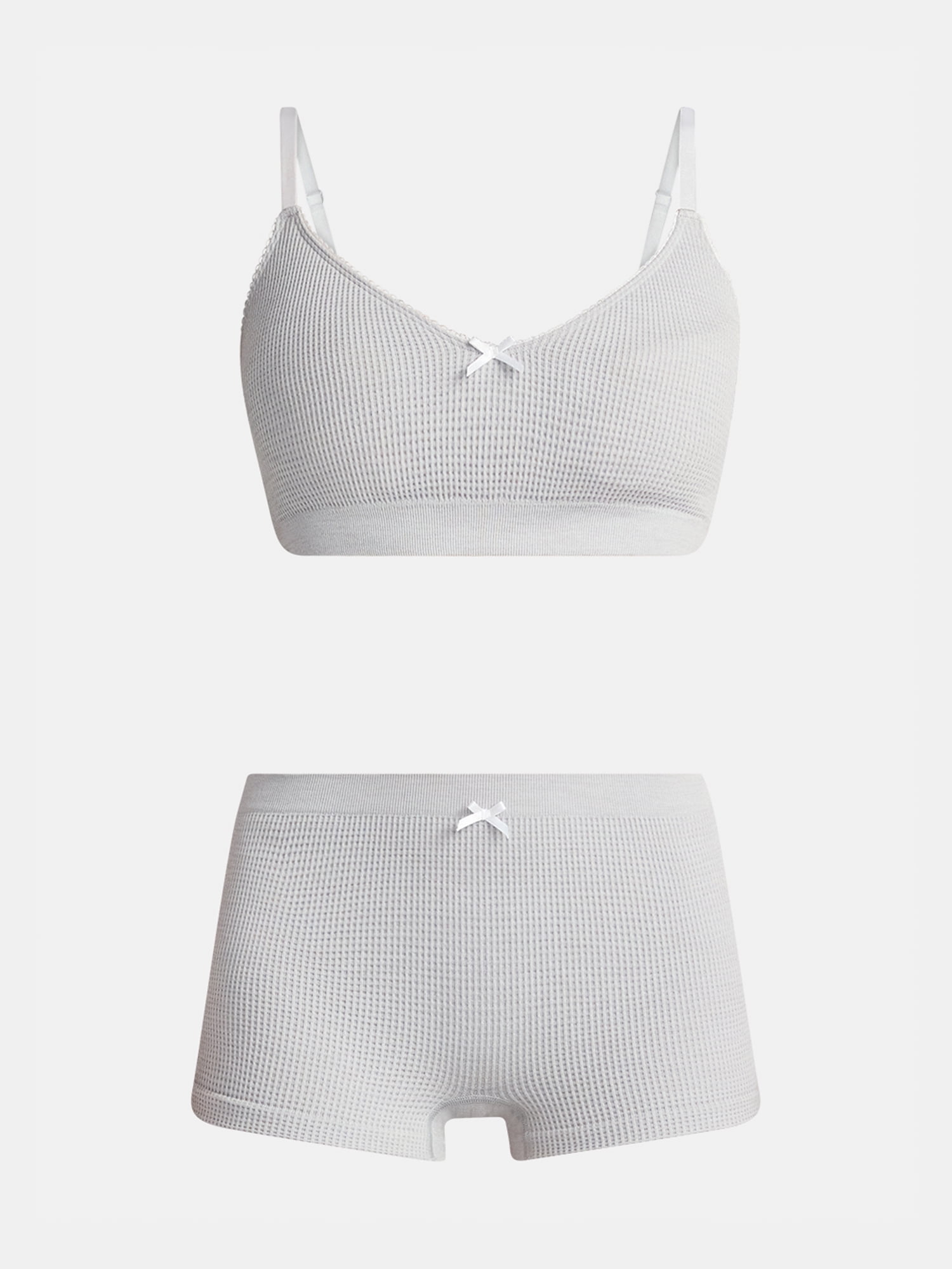 No Boundaries Seamless Triangle Bralette & Boyshort Set, 2-Piece, Women's XS-XXXL