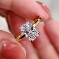 thumbnail image 2 of vylahjewellery Women’s Minimalist Radiant Cut Moissanite Wedding Ring Luxury Proposal Ring Dainty Solitaire Engagement Ring Elegant Proposal Rings, 2 of 5