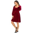 thumbnail image 4 of Celebrity Pink Women's Sweetheart Velvet Dress, Sizes XS-XXXL, 4 of 6