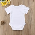 thumbnail image 7 of Qiylii Baby Boy's Romper Short Sleeve Letter Print Round Neck Bodysuit, 7 of 7