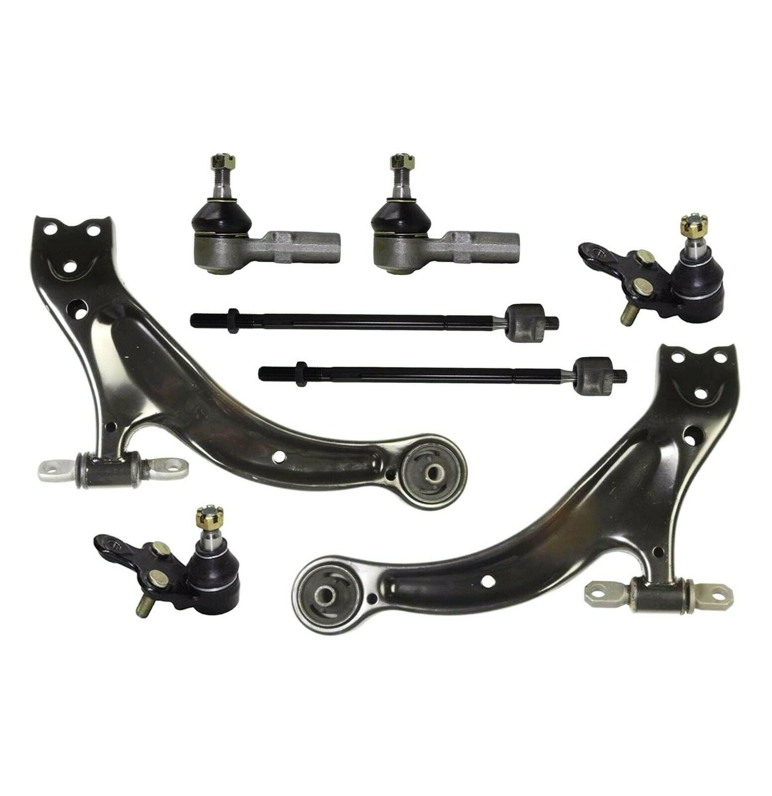 8 Pc Front Steering & Suspension Kit Lower Control Arm Ball Joint Tie