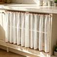 thumbnail image 5 of No Drill Cabinet Curtain, Decorative Covering for Shelving Units Cupboards Wardrobes, Soft Semi Sheer Curtain, for Kitchen Entryway Living Room, 5 of 7