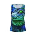 thumbnail image 4 of Lsque Colorful Stained Glass Crocodile Printed Workout Tank Tops for Women, Athletic Sports Tank Tops, Compression Sleeveless Dry Fit Shirts,Sleeveless Yoga Shirt-Large, 4 of 9