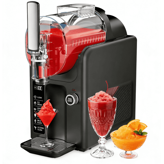 XUTUMM 85oz Home Slushie Machine , No Ice Frozen Drink Machine with 5 Presets Modes, Quiet Auto-Clean LED Display