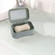 thumbnail image 1 of Jabonera de baño con tapa | Jabonera de plástico con drenaje | Diseño antideslizante y ventilado | Colores blanco, verde y morado | Ideal para viajes, camping y uso doméstico | Jabonera duradera y, 1 of 6
