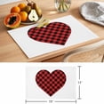 thumbnail image 6 of Valentine's Day Placemats Set of 12, Red Plaid Love Heart Non-Slip Place Mats Washable Table Mats for Kitchen Dining Table Decorations Indoor/Outdoor, 6 of 9