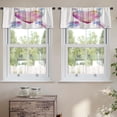 thumbnail image 2 of LALILO Kitchen Curtain Valance Watercolor Heart Arrow Rod Pocket Window Curtain 52"x 18" Set of 2, 2 of 5
