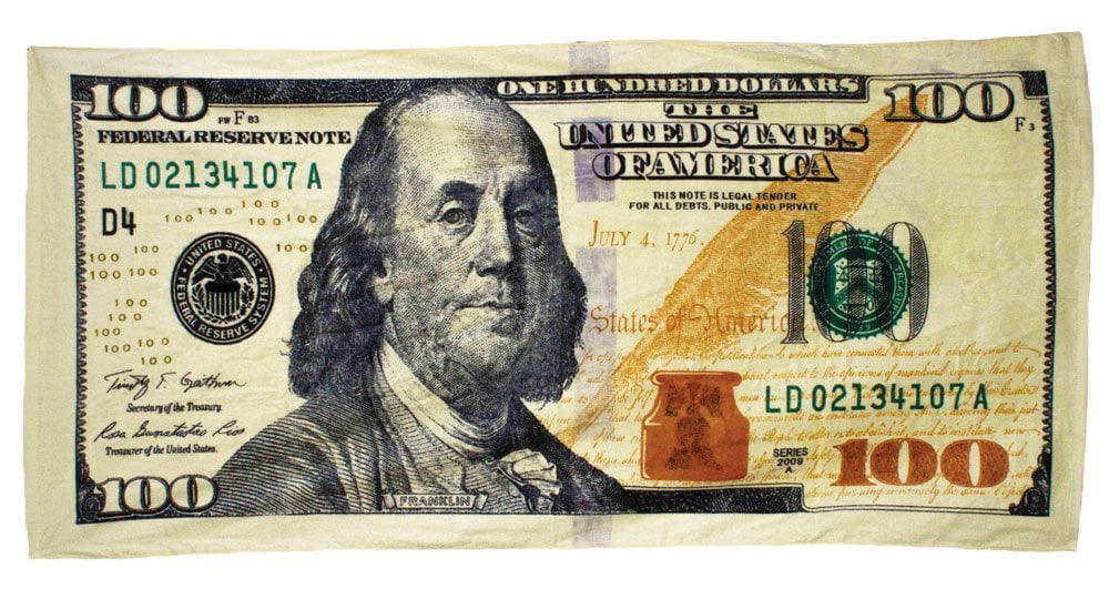 dollar bill towel