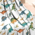 thumbnail image 3 of White Realistic Dinosaurs Pattern Blanket,Comfortable Soft Flannel Throw Blanket,All Season,Warm Lightweight Blankets for Sofa Bed Couch Living Room Chair,50"x60", 3 of 4