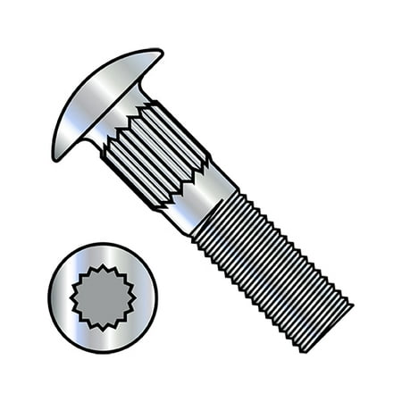 

3/8-16X1 1/2 Ribbed Neck Carriage Bolt Fully Threaded Zinc (Pack Qty 500) BC-3724CR