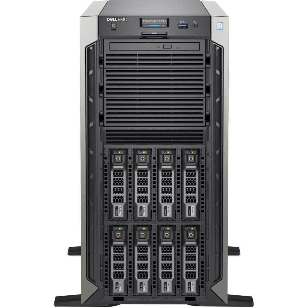 Dell EMC PowerEdge T340 5U Tower Server, 1 x Intel Xeon E2134 3.50 GHz