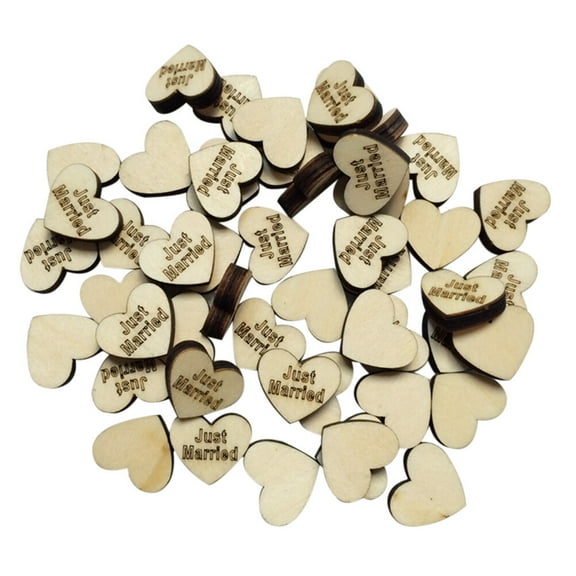 Raindrops Retro Heart Shaped Decoration Basswood Craft Enthusiasts 50Pcs 1In