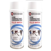 10-Seconds Shoe Deodorizer and Disinfectant - The Only EPA-Approved Shoe Disinfectant effective against Bacteria, Fungus, Mold, and Mildew (Pack of 2)